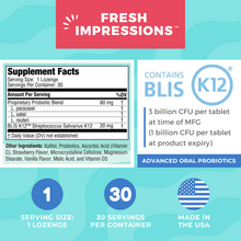 Load image into Gallery viewer, Fresh Impressions - Strawberry Oral Probiotic Lozenges for Kids
