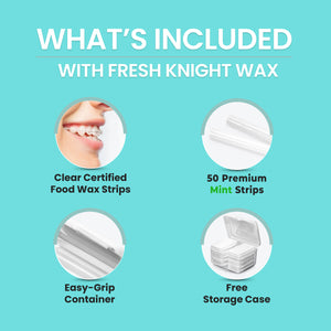 Premium MINT Braces Wax- 10 pack with FREE storage case.