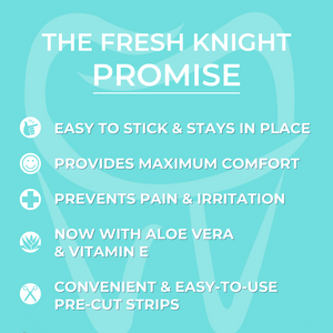 Premium Aloe + Vitamin E Braces Wax Pre-cut strips - 10 pack with FREE storage case.