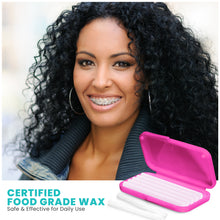 Load image into Gallery viewer, Premium Braces Wax- 10 pack Fun &amp; Bright Colors with FREE storage case.