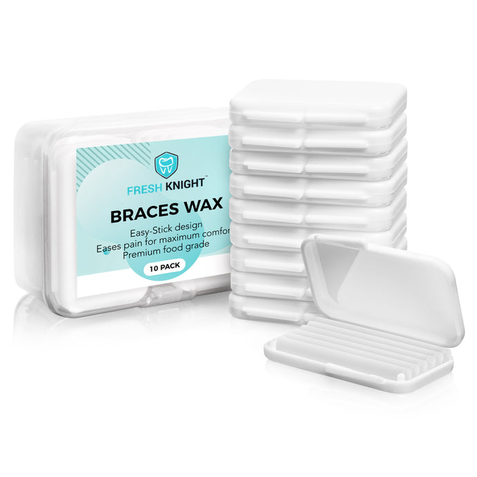 Premium Braces Wax- 10 pack with FREE storage case.