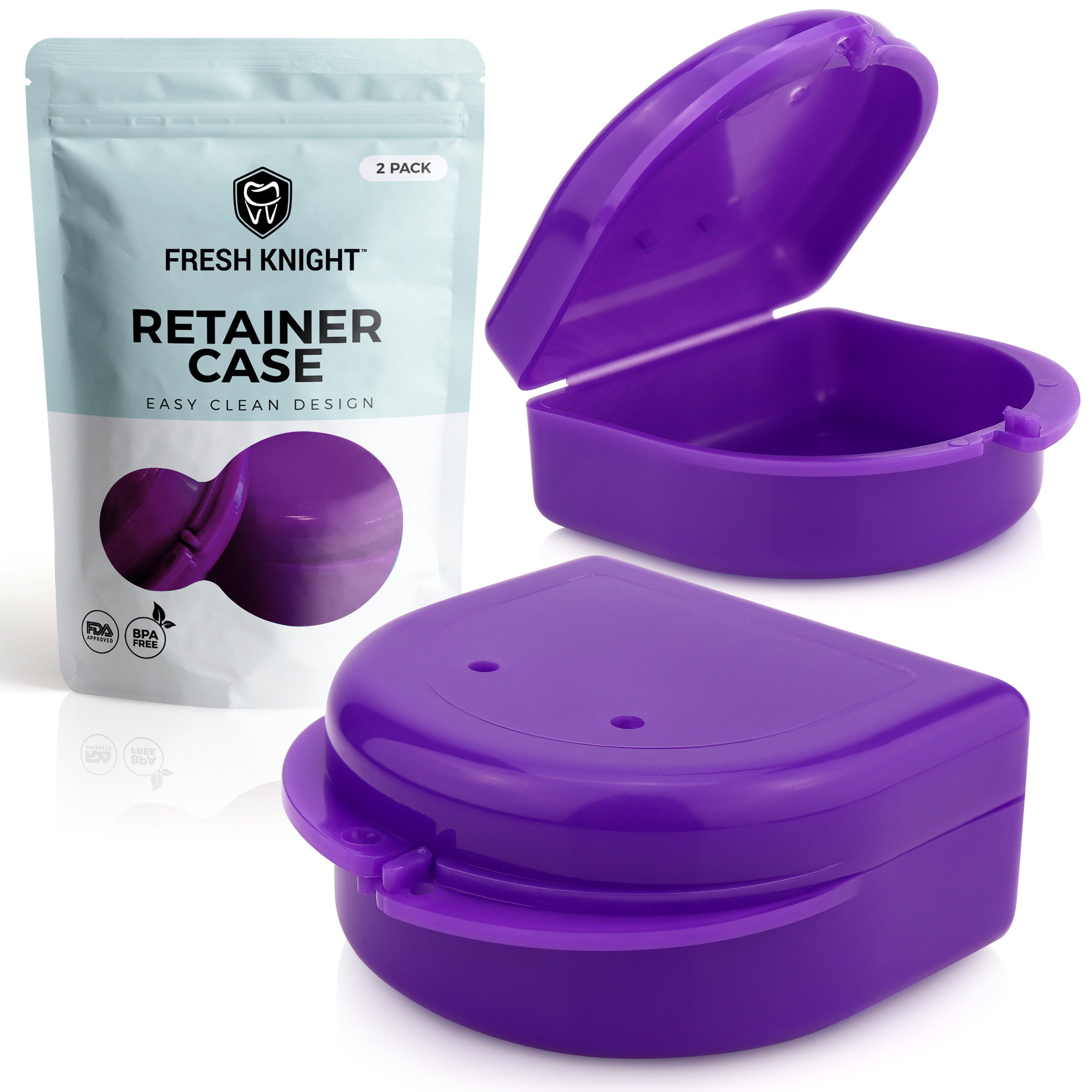 2 Pack: Purple Retainer Case – FreshKnight