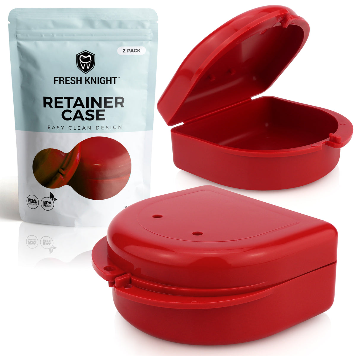 2 Pack: Ferrari Red Retainer Case – FreshKnight