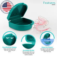 Load image into Gallery viewer, 2 Pack: Perfect Teal Retainer Case