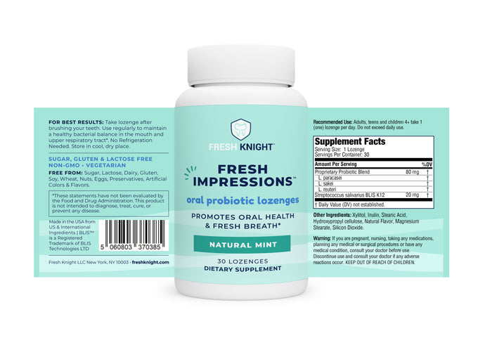 Fresh Impressions - Mint Oral Probiotic Lozenges